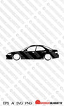 Digital Download vector graphic - Lowered Acura Integra sedan DB8 3rd gen EPS | SVG | Ai | PNG