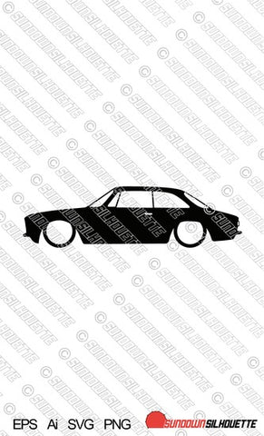 Digital Download vector graphic - Lowered Alfa Romeo 105 / 115 GTV Coupe junior EPS | SVG | Ai | PNG