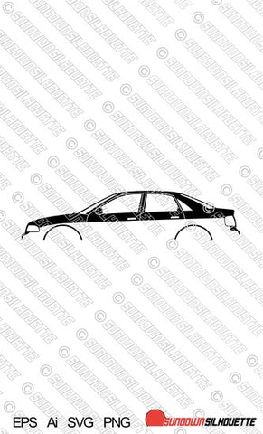 Digital Download vector graphic - Audi A4 / S4 B5 sedan EPS | SVG | Ai | PNG