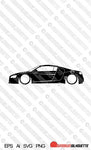 Digital Download car silhouette vector  - Lowered Audi R8 1st gen coupe 2007-2015 | SVG | Ai | PNG