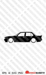 Digital Download vector graphic - Lowered BMW E30 3-series sedan 4-door EPS | SVG | Ai | PNG