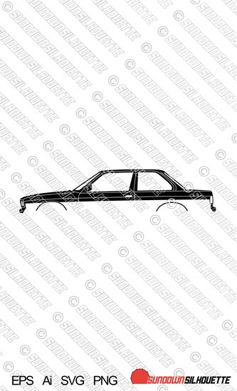Digital Download vector graphic - BMW e30 coupe 3-series EPS | SVG | Ai | PNG