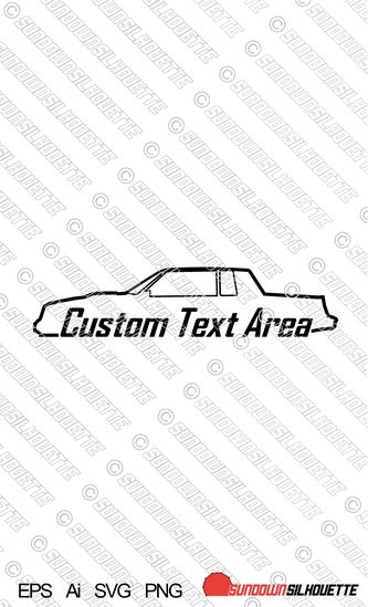 Digital Download car outline vector graphic - Buick Grand National EPS | SVG | Ai | PNG
