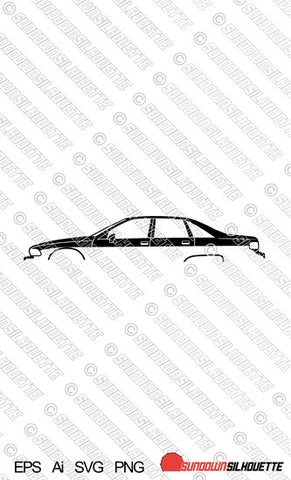 Digital Download vector graphic - Chevrolet Caprice 4th gen 1991-1992 sedan EPS | SVG | Ai | PNG