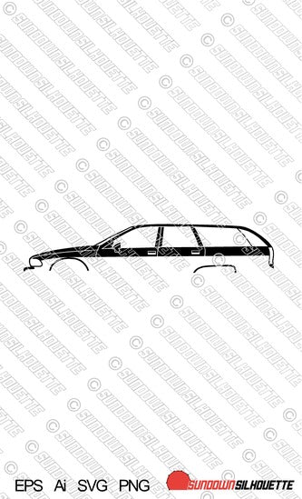 Digital Download vector graphic - Chevrolet Caprice 4th gen station wagon EPS | SVG | Ai | PNG