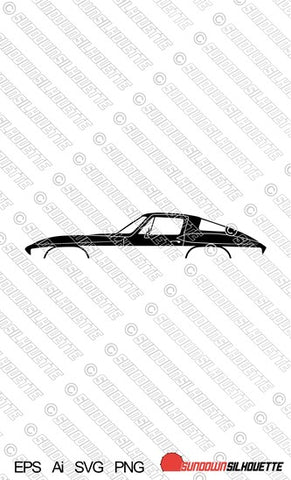 Digital Download vector graphic - Chevrolet Corvette C2 Coupe EPS | SVG | Ai | PNG