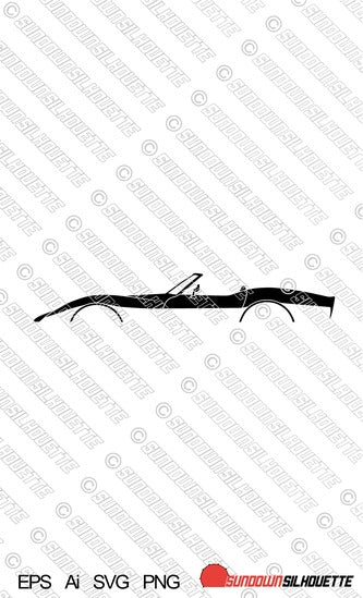 Digital Download vector graphic - Chevrolet Corvette C3 Convertible EPS | SVG | Ai | PNG