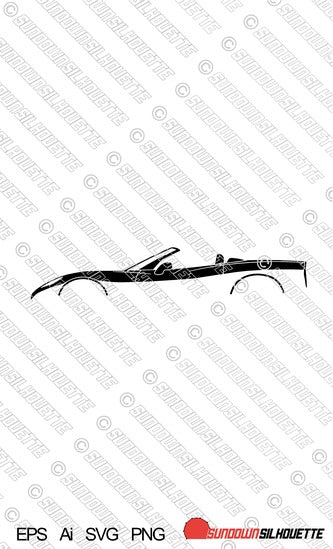 Digital Download vector graphic - Chevrolet Corvette C6 Convertible EPS | SVG | Ai | PNG
