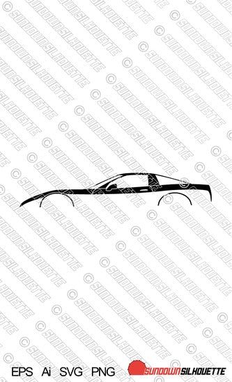 Digital Download vector graphic - Chevrolet Corvette C5 Coupe  EPS | SVG | Ai | PNG