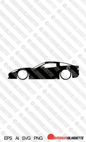 Digital Download vector graphic - Lowered Chevrolet Corvette C6 ZR1 coupe EPS | SVG | Ai | PNG