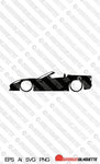 Digital Download vector graphic - Lowered Chevrolet Corvette C6 Convertible EPS | SVG | Ai | PNG