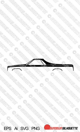 Digital Download vector graphic - Chevrolet El Camino 1982-1987 5TH gen EPS | SVG | Ai | PNG