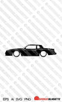 Digital Download vector graphic - Lowered Chevrolet Monte Carlo SS (G-Body 1982-1988) EPS | SVG | Ai | PNG