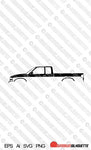 Digital Download vector graphic - Chevrolet S10 2nd gen ext cab 1998-2004 EPS | SVG | Ai | PNG