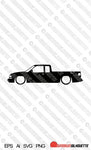 Digital Download vector graphic - Lowered Chevrolet S10 2nd gen (extended cab) 1998-2004 EPS | SVG | Ai | PNG