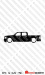 Digital Download vector graphic - Lowered Chevrolet Silverado crew cab 2nd gen 2007-2013 EPS | SVG | Ai | PNG