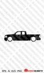 Digital Download vector graphic - Lowered Chevrolet Silverado ext cab 2nd gen 2007-2013 EPS | SVG | Ai | PNG