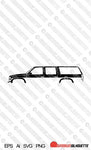 Digital Download car silhouette vector - Chevrolet Suburban 1992-1999 8th gen EPS | SVG | Ai | PNG