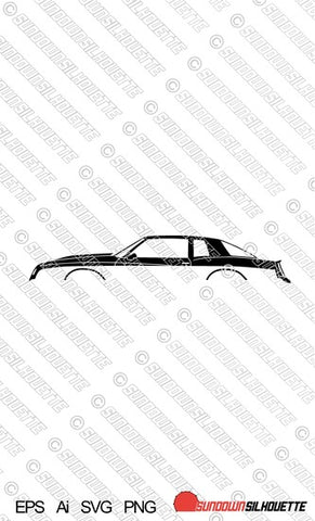 Digital Download vector graphic - Chevrolet Monte Carlo Aerocoupe SS G-Body EPS | SVG | Ai | PNG