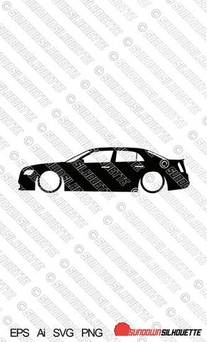 Digital Download car silhouette vector  - Lowered Chrysler 300 SRT 2nd gen | SVG | Ai | PNG