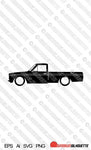 Digital Download Lowered car silhouette vector - Datsun 521 pickup (520) EPS | SVG | Ai | PNG