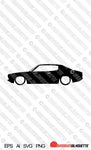 Digital Download Lowered car silhouette vector - Datsun Bluebird-U 610 Coupe EPS | SVG | Ai | PNG