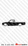 Digital Download Lowered car silhouette vector - Datsun 620 pickup king cab EPS | SVG | Ai | PNG