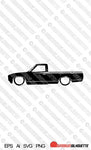 Digital Download Lowered car silhouette vector - Datsun 620 pickup single cab EPS | SVG | Ai | PNG