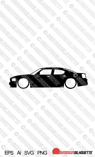 Digital Download vector graphic - Lowered Dodge Charger (LX, 2005-2010) EPS | SVG | Ai | PNG