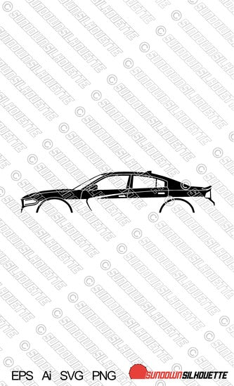Digital Download vector graphic - Dodge Charger 2015 facelift EPS | SVG | Ai | PNG