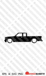 Digital Download car silhouette vector - Dodge Dakota 1st gen ext cab truck EPS | SVG | Ai | PNG