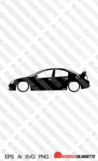 Digital Download vector graphic - Lowered Dodge Neon SRT 4 2nd gen 2003-2005 EPS | SVG | Ai | PNG