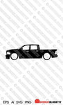 Digital Download vector graphic - Lowered Dodge Ram 4th gen crew cab 2010-2018 EPS | SVG | Ai | PNG