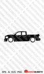Digital Download vector graphic - Lowered Dodge Ram SRT-10 3rd gen quad cab 2004-2006 EPS | SVG | Ai | PNG