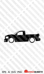 Digital Download vector graphic - Lowered Dodge Ram SRT-10 3rd gen regular cab 2004-2006 EPS | SVG | Ai | PNG