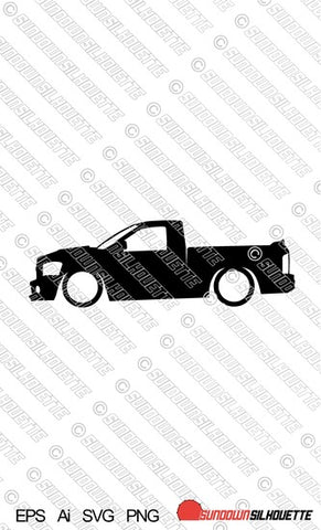 Digital Download vector graphic - Lowered Dodge Ram SRT-10 3rd gen regular cab 2004-2006 EPS | SVG | Ai | PNG