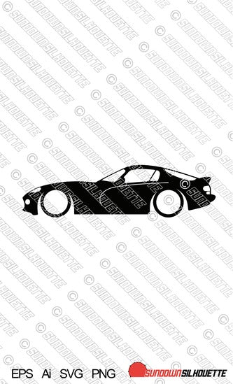 Digital Download vector graphic - Lowered Dodge Viper 2nd gen GTS Coupe EPS | SVG | Ai | PNG