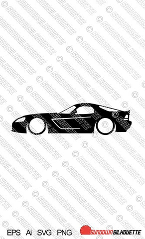 Digital Download vector graphic - Lowered Dodge Viper 3rd gen coupe EPS | SVG | Ai | PNG