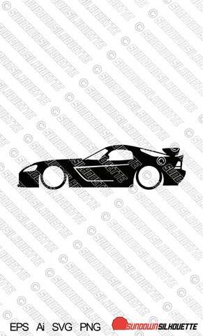Digital Download vector graphic - Lowered Dodge Viper 4th gen ACR,  EPS | SVG | Ai | PNG