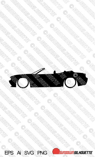Digital Download vector graphic - Lowered Dodge Challenger Convertible 2008- EPS | SVG | Ai | PNG