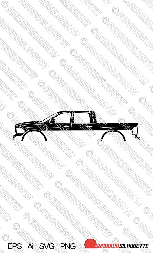 Digital Download vector graphic - Dodge Ram Crew Cab 4th gen 2010-2018 EPS | SVG | Ai | PNG