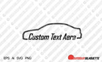 Digital Download vector graphic - Audi A4 / S4 B7 sedan Outline EPS | SVG | Ai | PNG