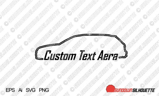 Digital Download vector graphic - Audi A4 / S4 B7 Avant Outline EPS | SVG | Ai | PNG