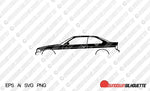 Digital Download vector graphic - BMW e36 coupe 3-series EPS | SVG | Ai | PNG