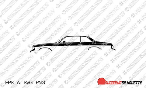 Digital Download vector graphic - Chevrolet Malibu Coupe G-Body EPS | SVG | Ai | PNG