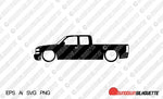 Digital Download vector graphic - Lowered Chevrolet Silverado Extended cab pickup (1999- 2002) EPS | SVG | Ai | PNG