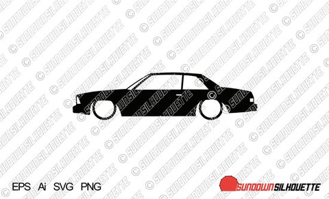 Digital Download vector graphic - Lowered Chevrolet Malibu G-Body coupe EPS | SVG | Ai | PNG