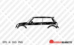 Digital Download vector graphic - Mini Cooper S R56 | mk2 | 2nd gen EPS | SVG | Ai | PNG