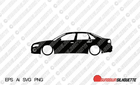 Digital Download vector graphic - Lowered Audi A4 / S4 B7 sedan