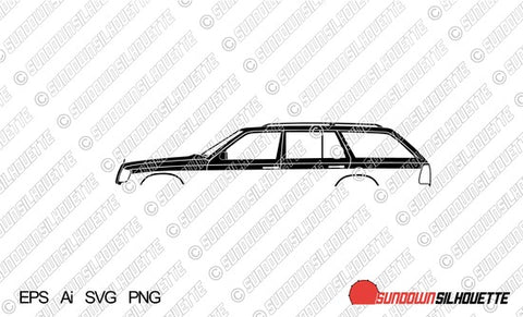 Digital Download vector graphic - The Mercedes W124 station wagon EPS | SVG | Ai | PNG